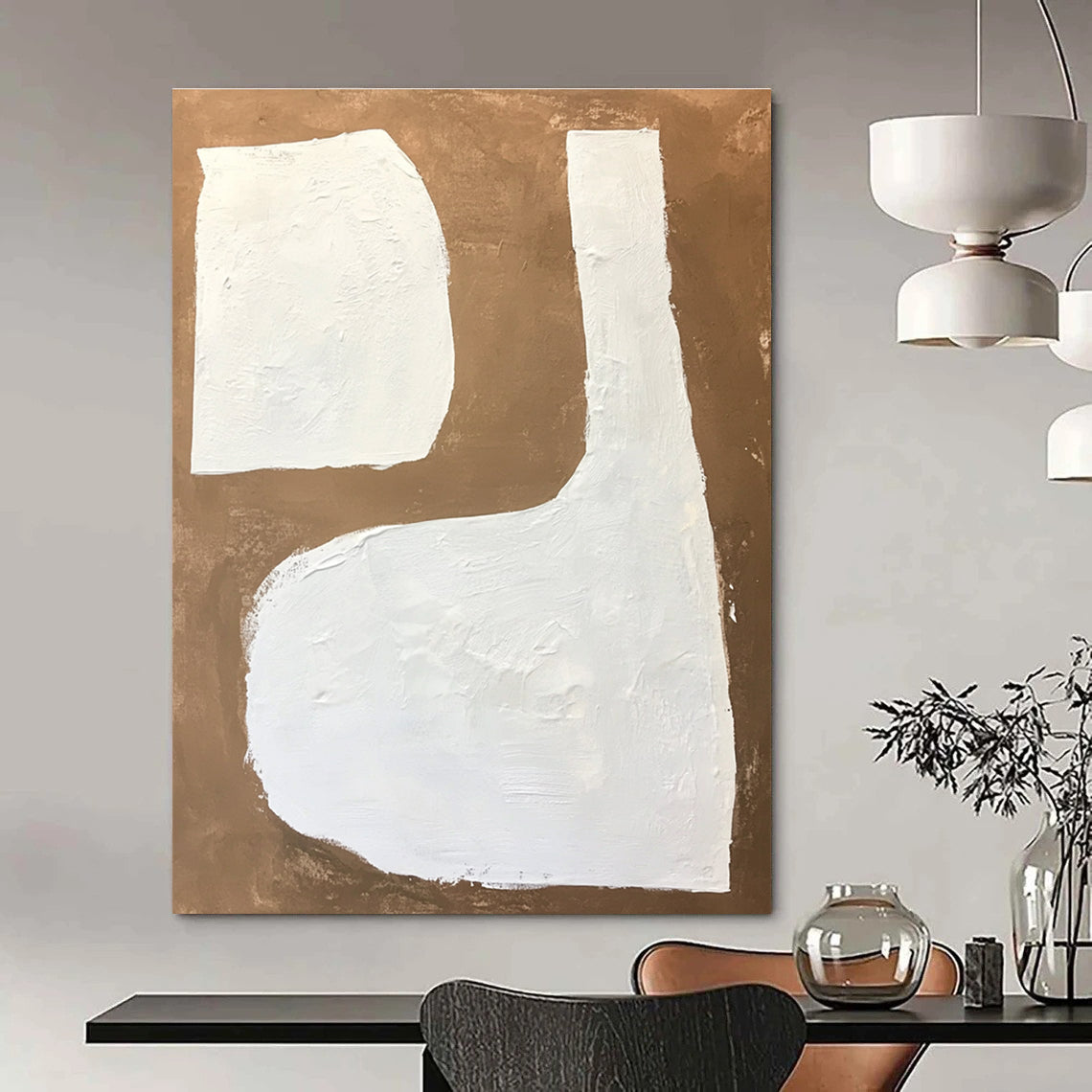 Brown Abstract Art