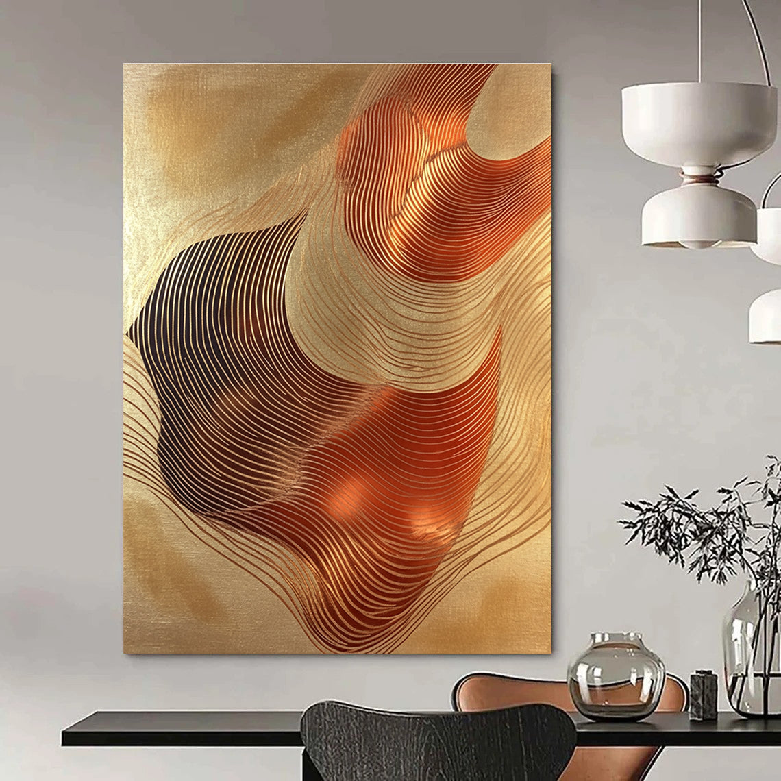 Orange Abstract Art