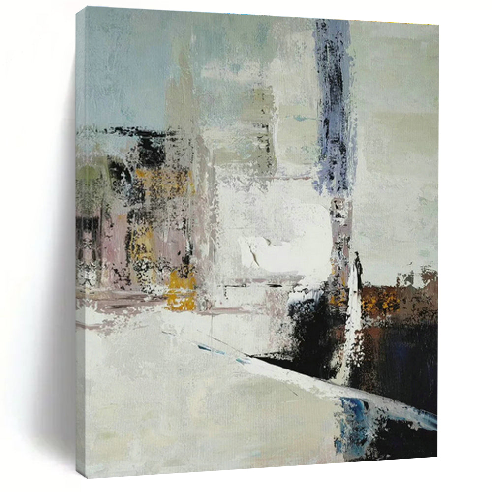 Large - Format Custom Hand - Painted Abstracts for Dining Room and Hallway DLZ0542