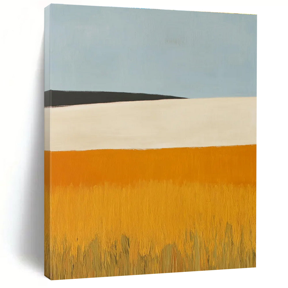 Minimalist Landscape Abstract Painting with Bold Color Blocks ADGE434