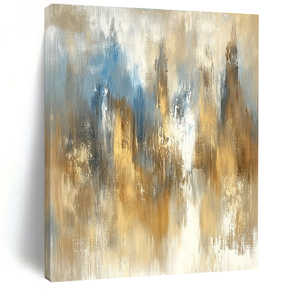 Cityscape Abstract with Blue Brown and White GER336