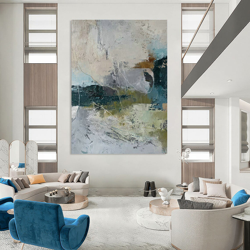 Ample Custom Hand - Painted Abstracts for Cottage Rusticity DLZ0399