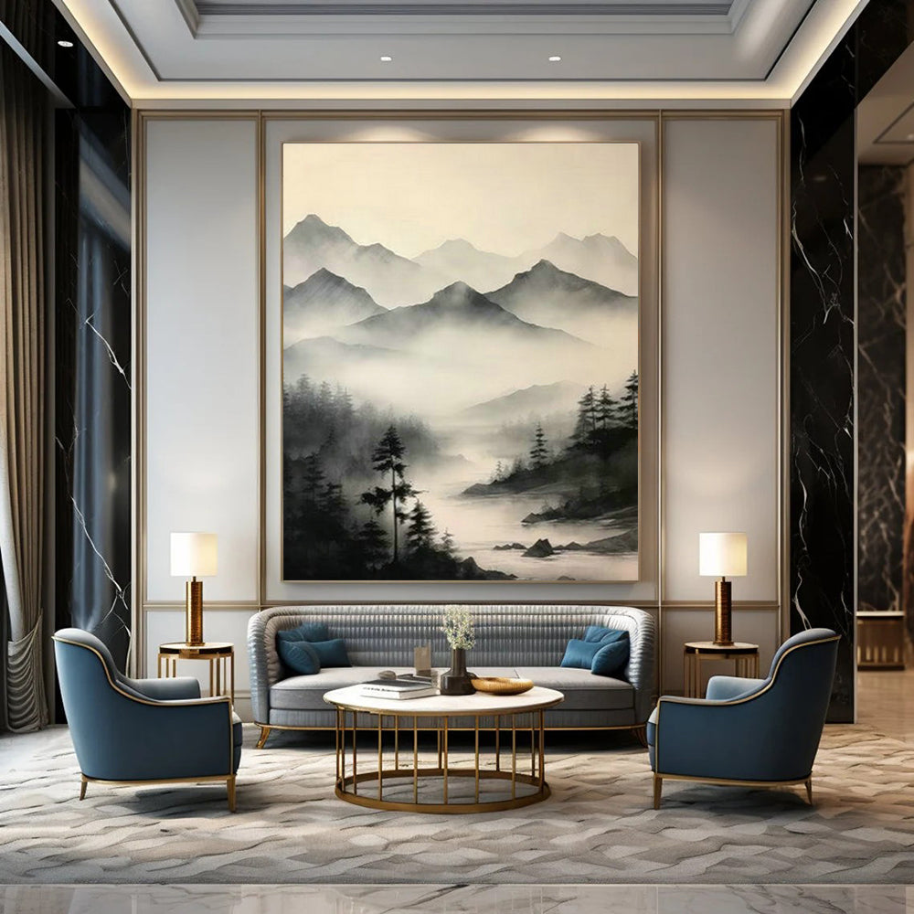 Monumental Custom Abstracts for Entryway First Impressions DLZ0385
