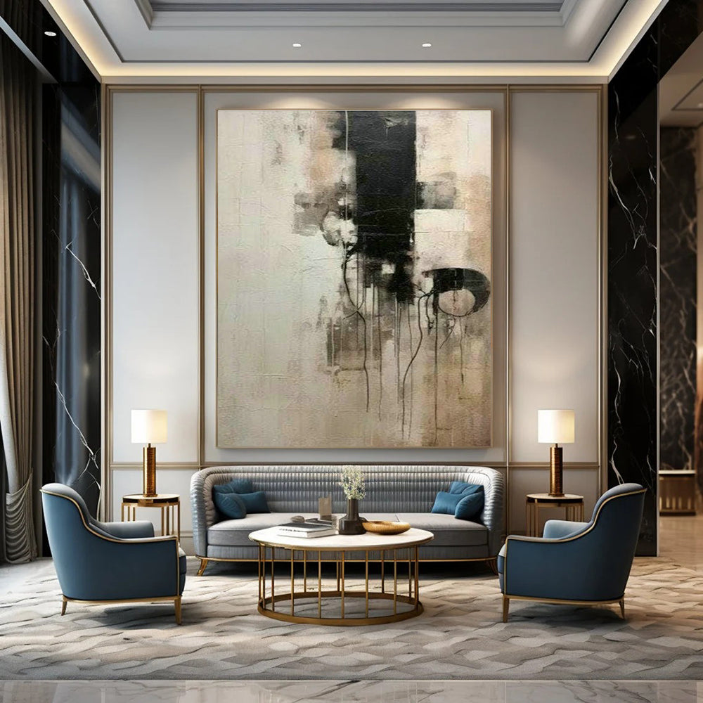 Spacious Custom Hand - Painted Abstracts for Cottage Coziness DLZ0386