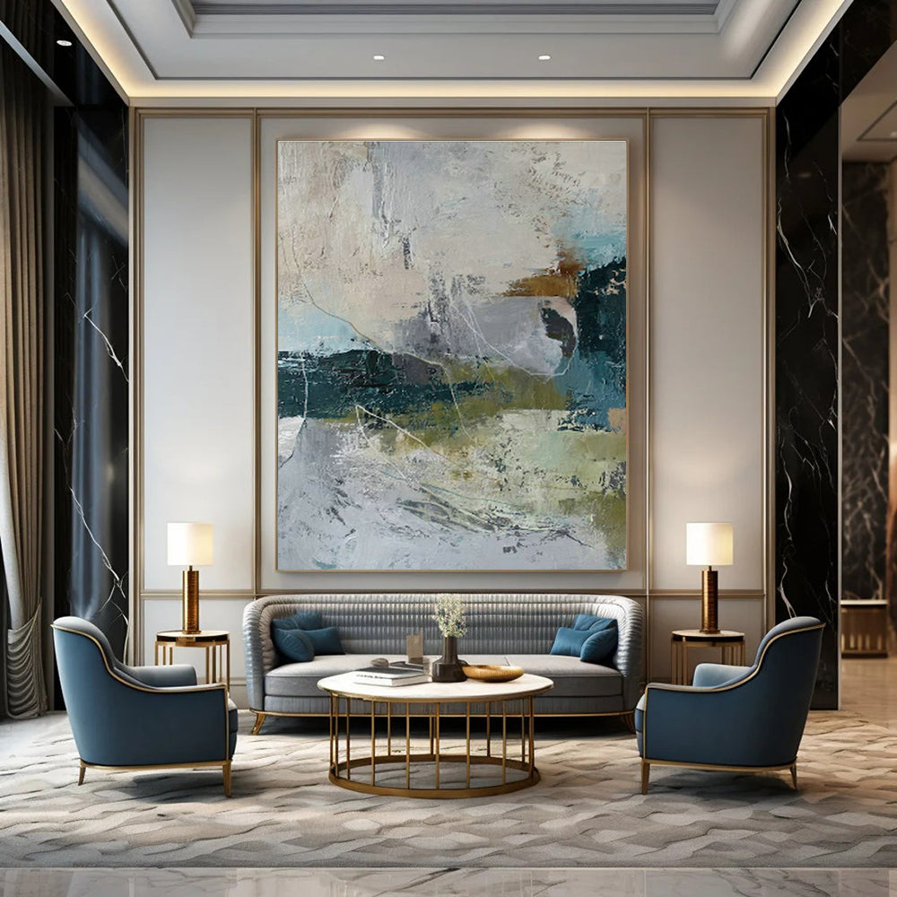 Ample Custom Hand - Painted Abstracts for Cottage Rusticity DLZ0399