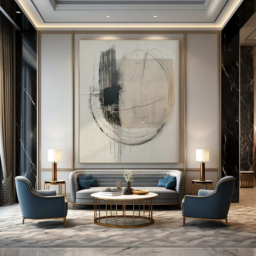 Colossal - Scale Custom Hand - Painted Abstracts for Office Prestige DLZ0420