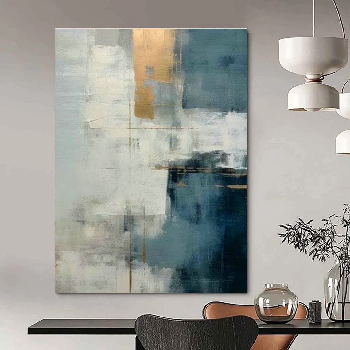Grand - Scale Custom Abstract Paintings for Living Room Statement Pieces DLZ0381