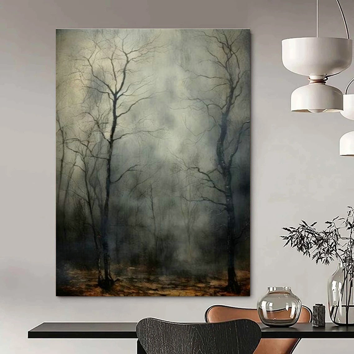 Large - Format Custom Abstract Art for Dining Room Ambiance DLZ0382