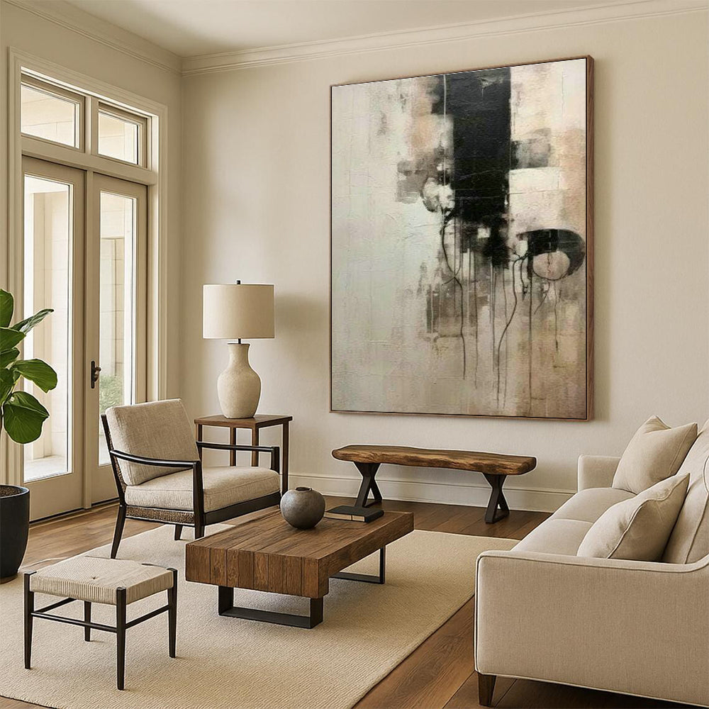 Spacious Custom Hand - Painted Abstracts for Cottage Coziness DLZ0386