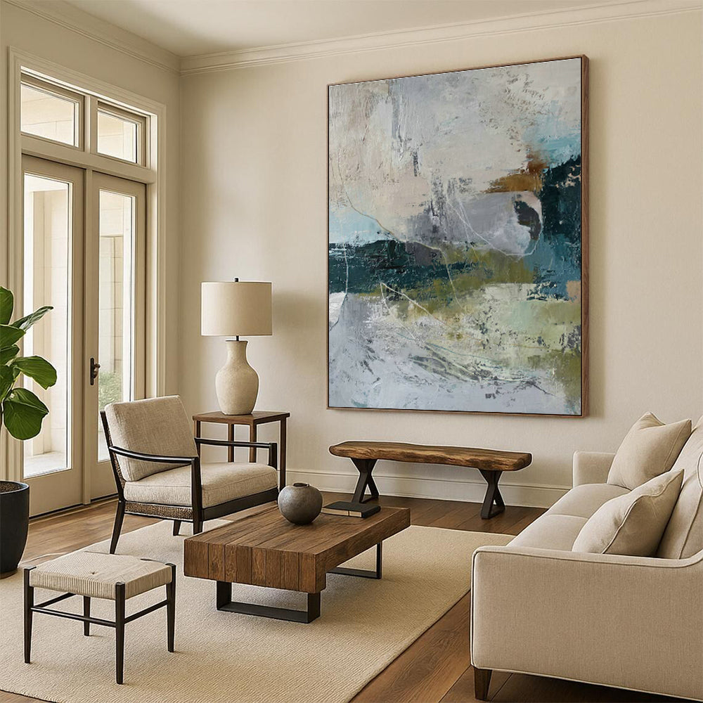 Ample Custom Hand - Painted Abstracts for Cottage Rusticity DLZ0399
