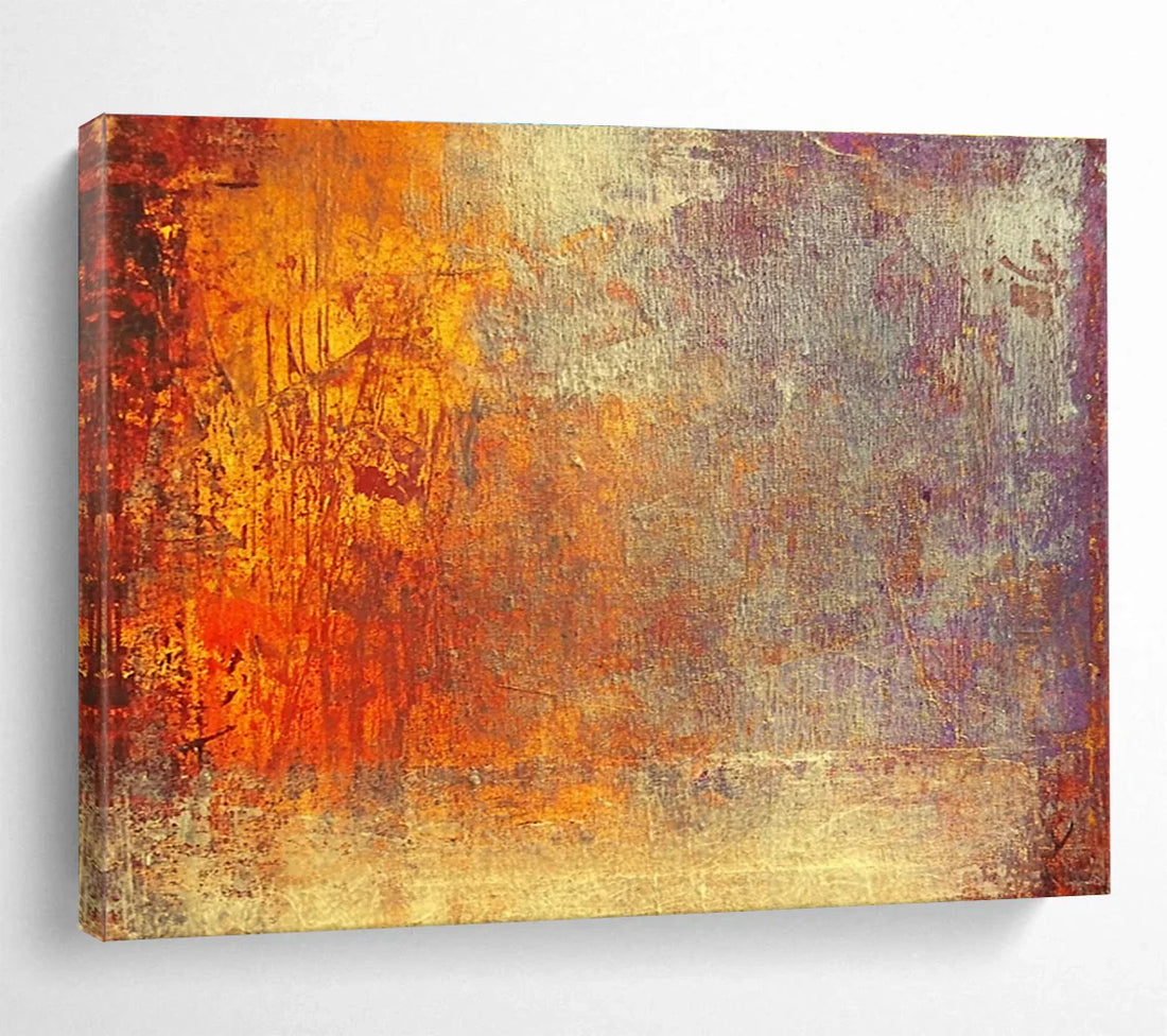 The Fiery Heart of Autumn: A Deep Dive into a Textured Red, Gold, and Orange Abstract