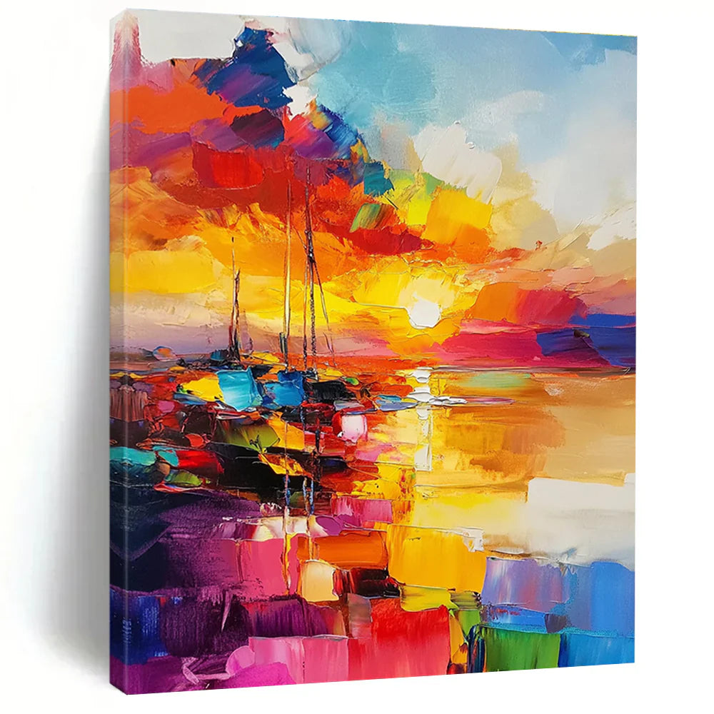 A Symphony of Light and Emotion - An Analysis of a Modern Abstract Seascape