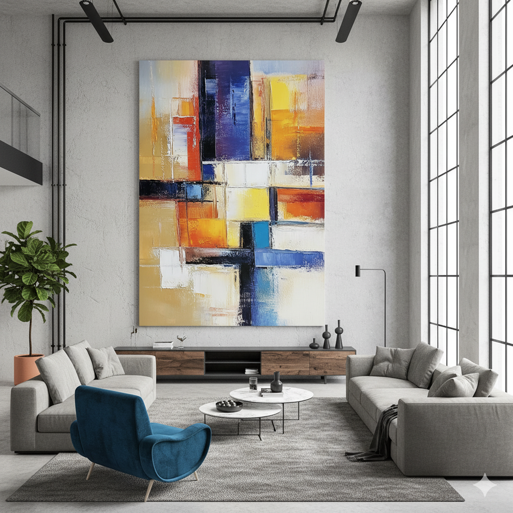 Urban Harmony: A Vibrant Tapestry of Abstract Urban Landscape