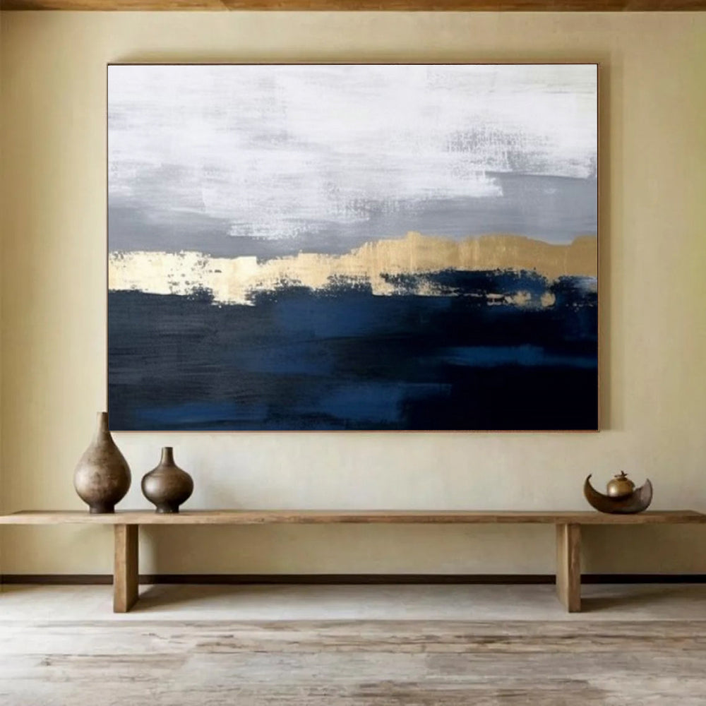 Custom Giant Abstract Hand Painting for Vertical Urban Aquarium Aquatic Animal Behavior Modification Training Center DLZ3168