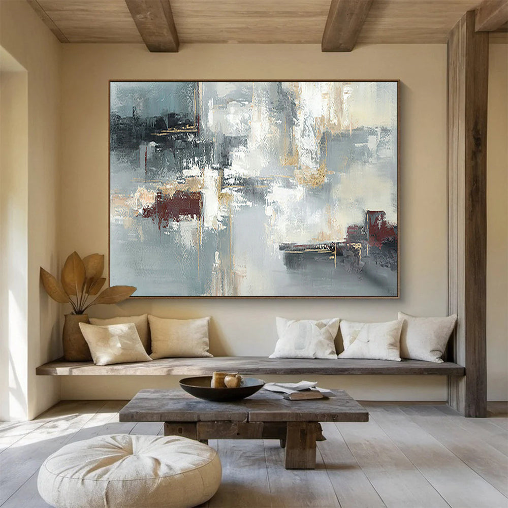 Customized Large-Scale Abstract Hand Painting for Chiropractic Center DLZ2736