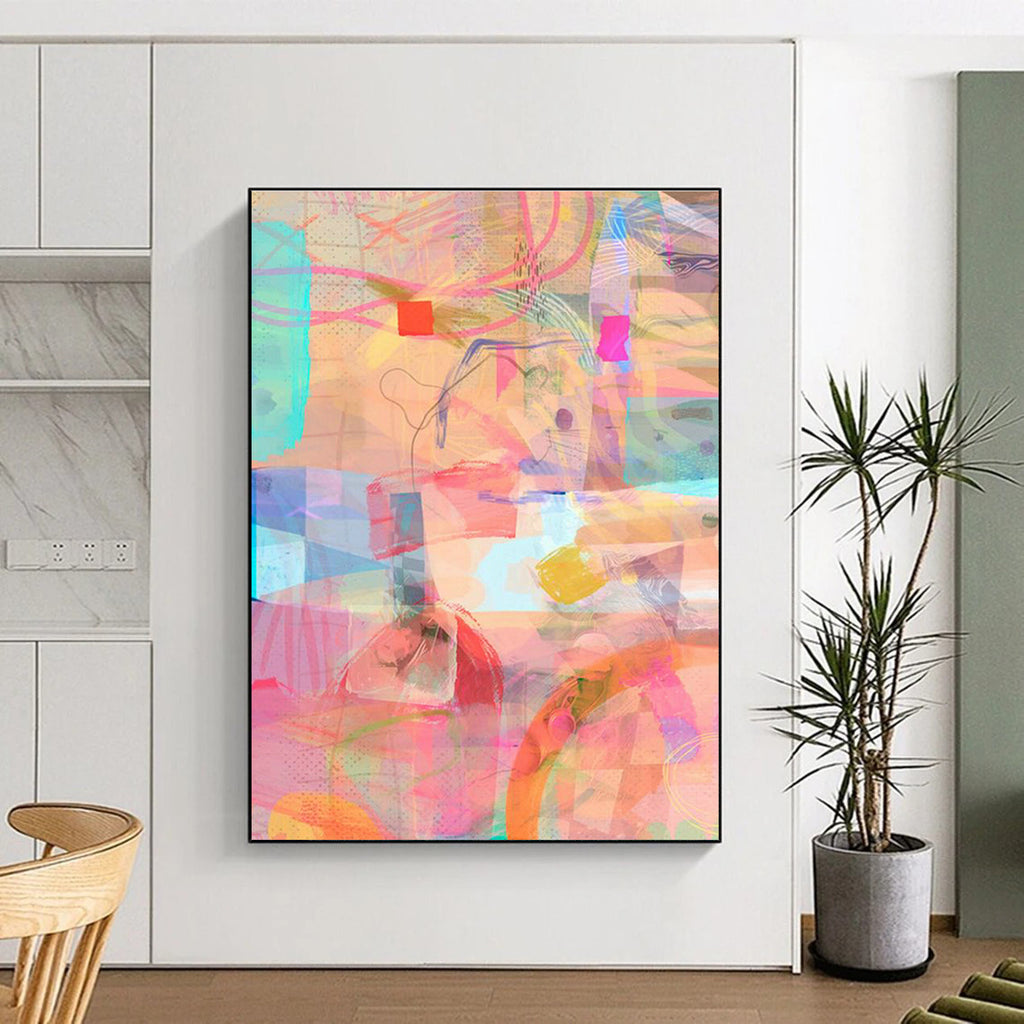Large Custom Hand-Painted Abstract Painting - Relaxing Atmosphere for Spa Centers  DLZ0162