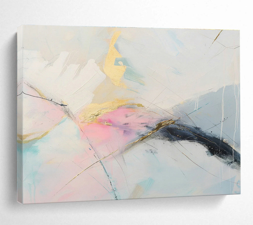Customized Large-Scale Abstract Hand Painting for Arctic Research Station Living Quarters DLZ2863