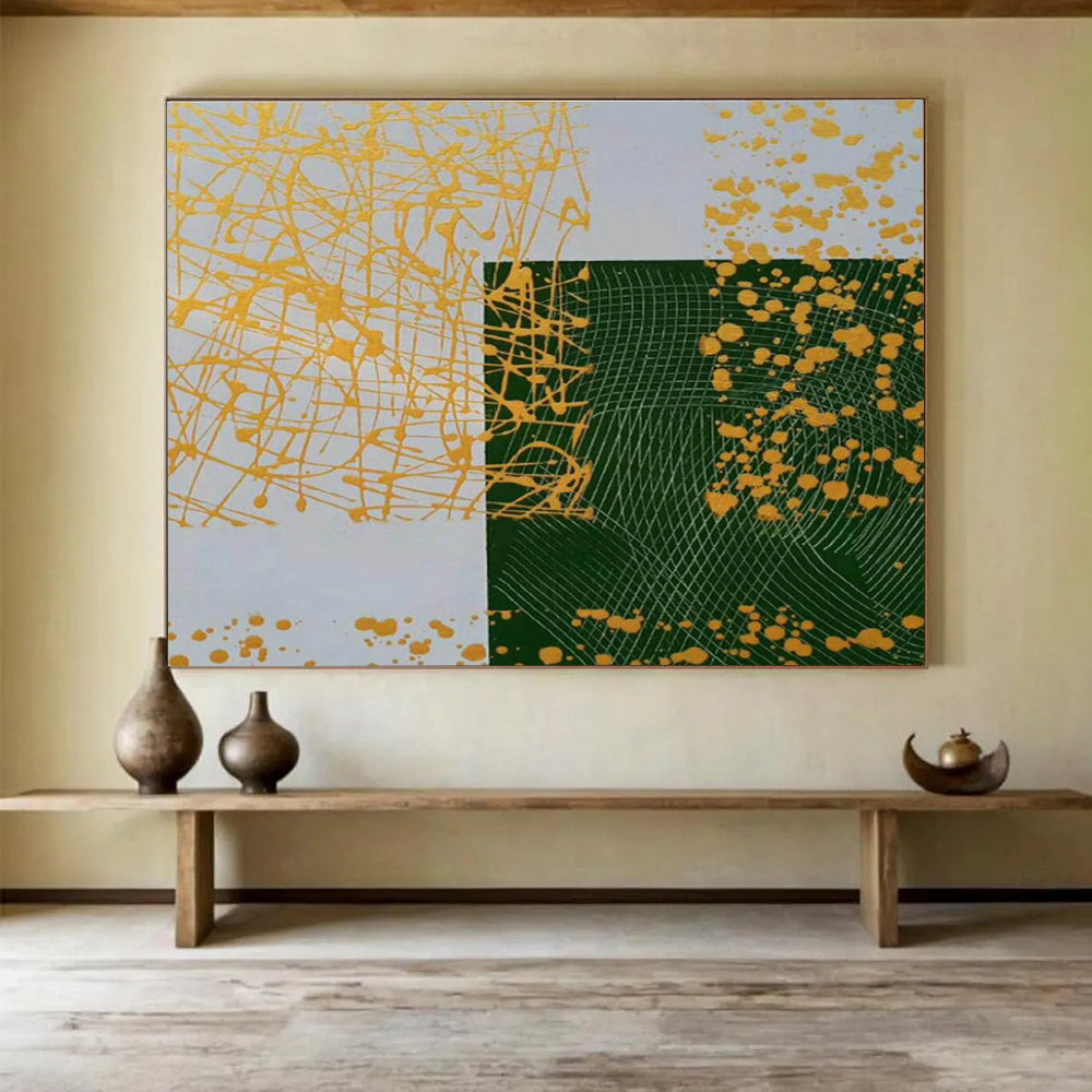 Custom-Made Giant Abstract Hand Painting for Reception Area DLZ2691
