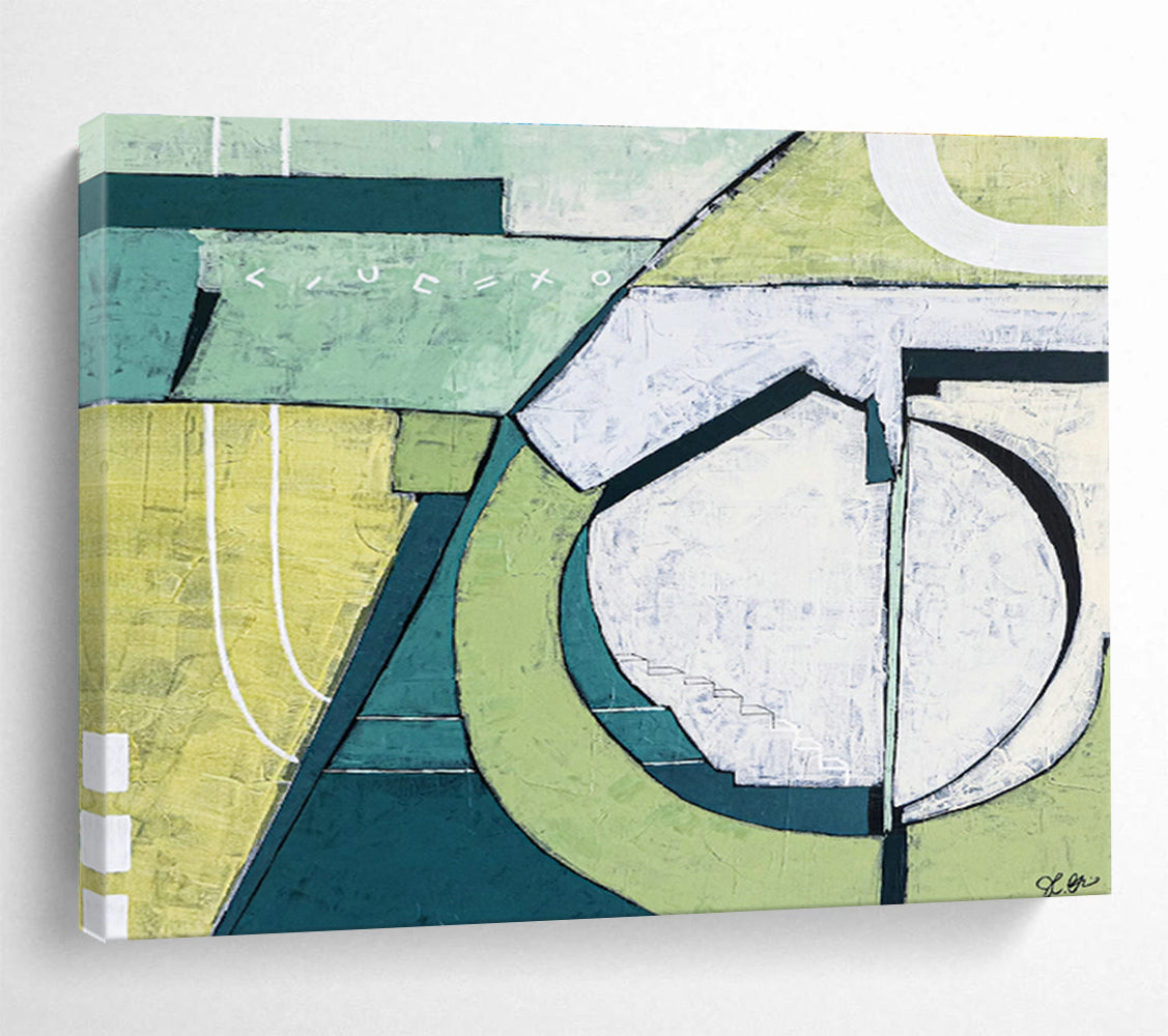 Customized Large-Scale Abstract Hand Painting for Seaside Cliff Observatory Deck DLZ2927