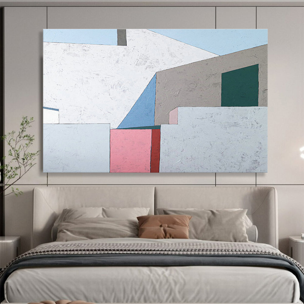Customized Large-Scale Abstract Hand Painting for Coastal Seagrass Restoration Project Office DLZ2956