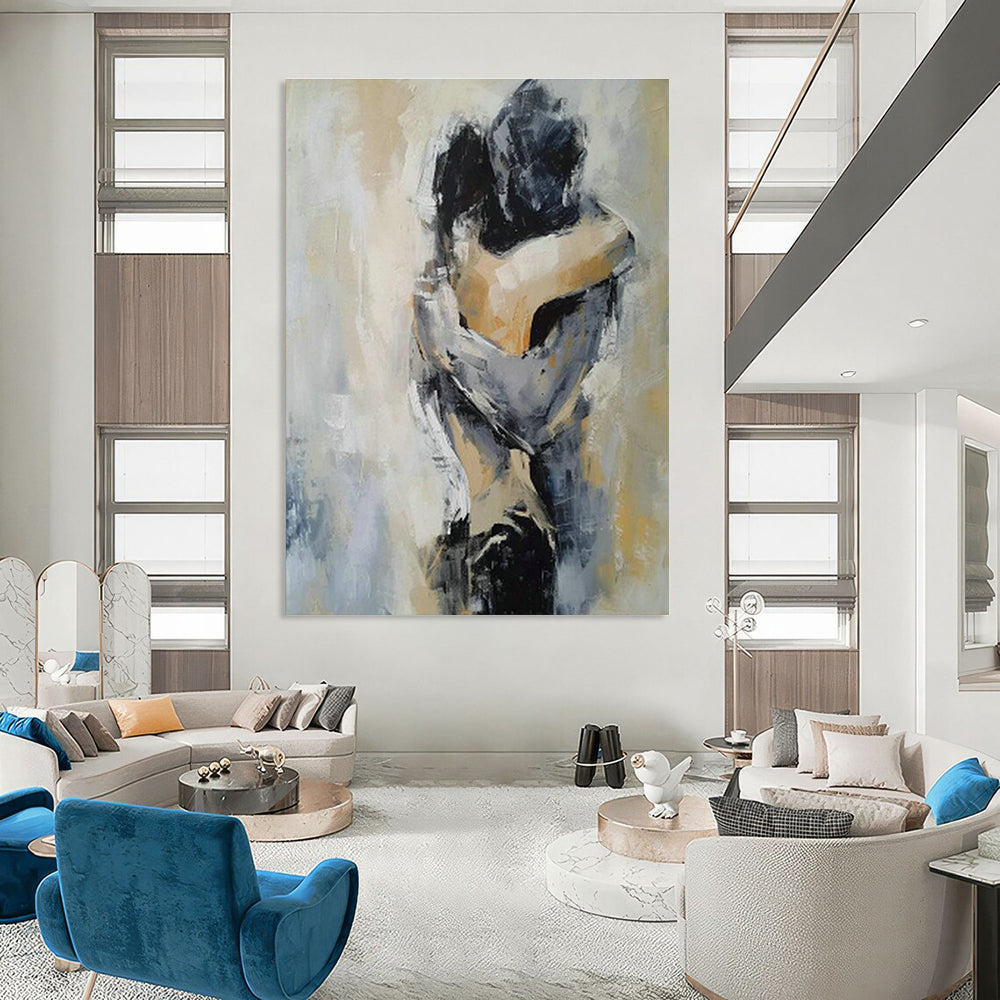 Gigantic Custom Hand-Painted Abstract Canvas for Mobile Artisan Markets  DLZ0108