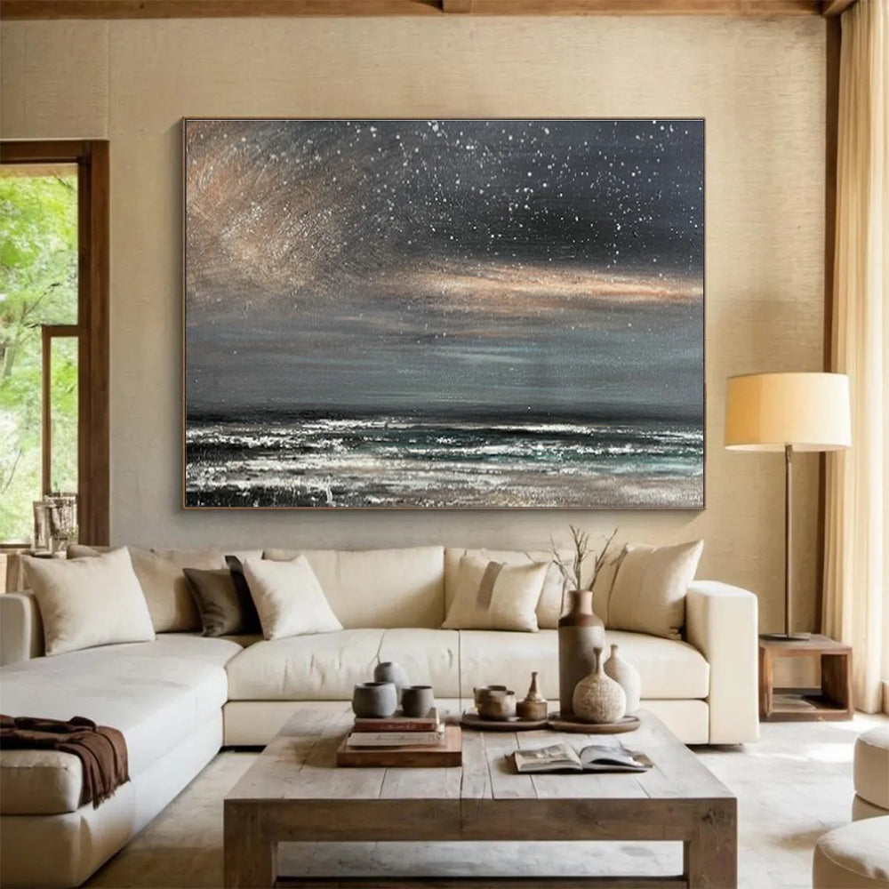 Tailored Cruise Ship Lobby Giant Abstract Hand Painting