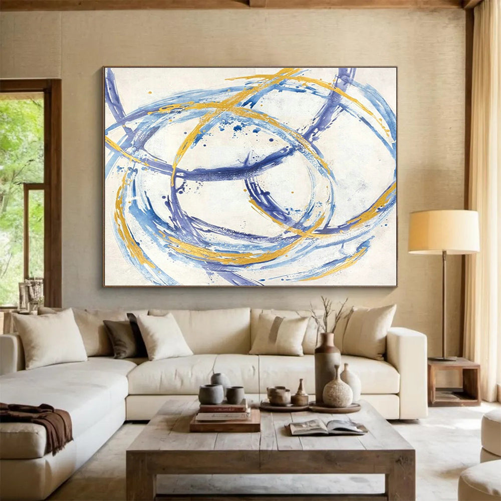 Oversized Hand-Painted Abstract Art, Mixed Media Textures for Creative Studios DLZ3231
