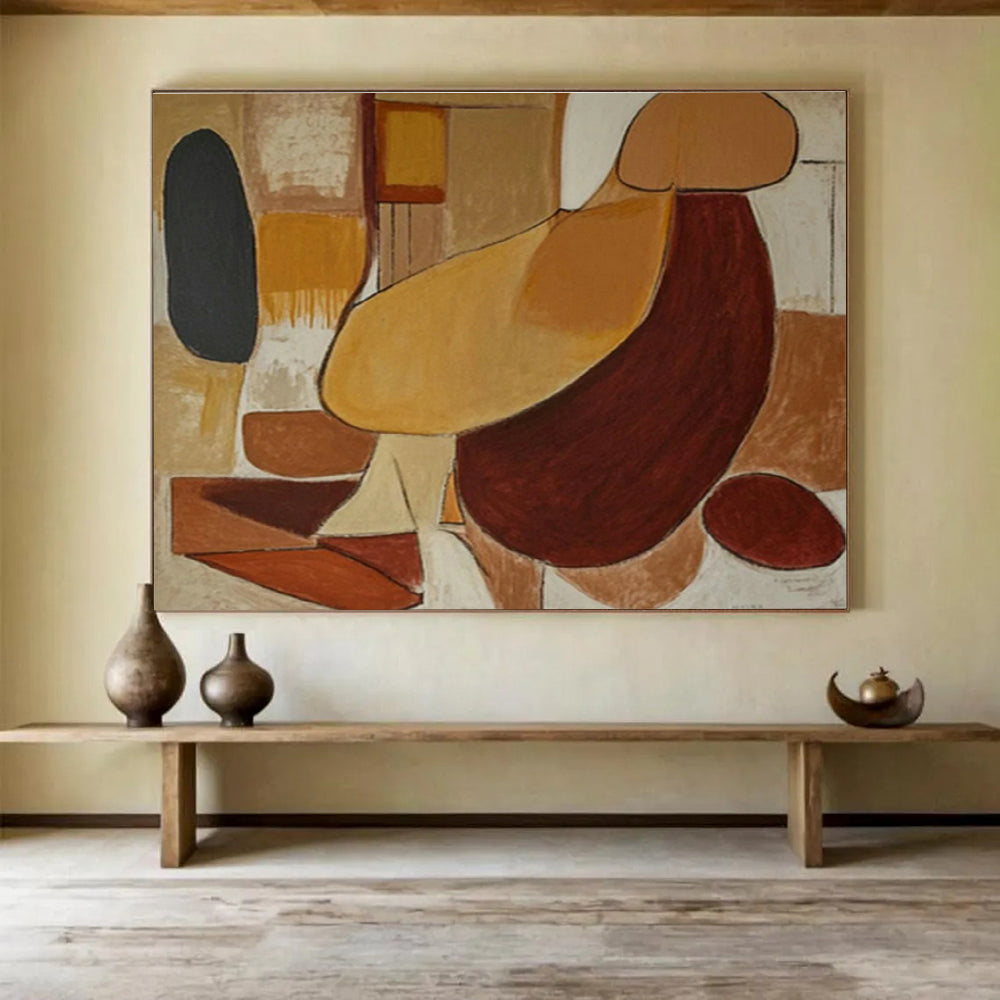 Bespoke Reception Area Oversized Abstract Hand Painting