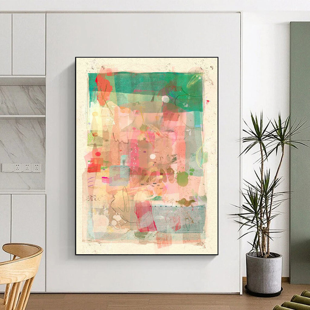 Colossal Custom Hand-Painted Abstract Art for E - waste Recycling Centers  DLZ0097