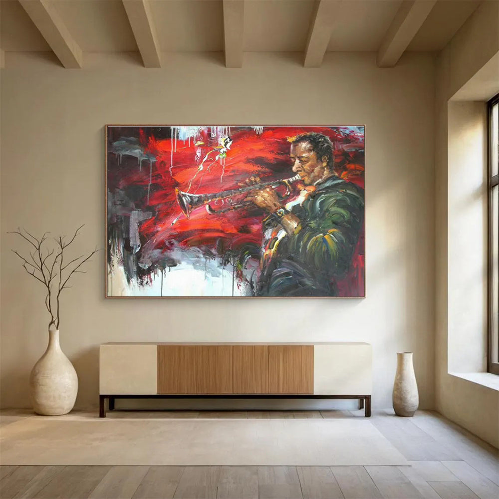 Large-Size Custom Hand-Painted Abstract Painting for Vertical Urban Aquaponics Exhibition Hall DLZ3020