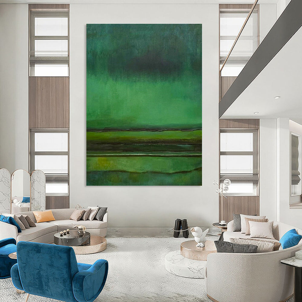 Large Custom Hand-Painted Abstract Canvas - Artistic Harmony for Feng Shui - Inspired Homes  DLZ0288