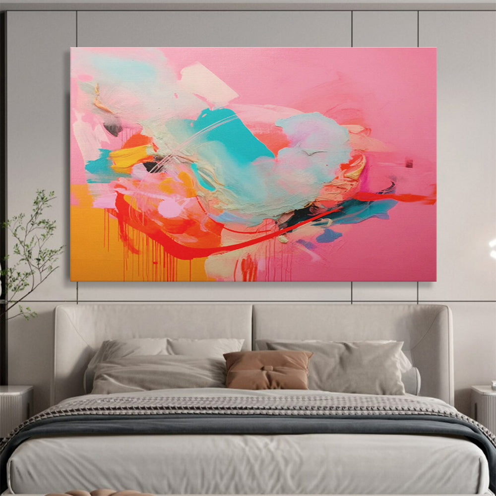 Large-Size Custom Abstract Hand Painting for Digital Publishing House Editorial Office DLZ2886