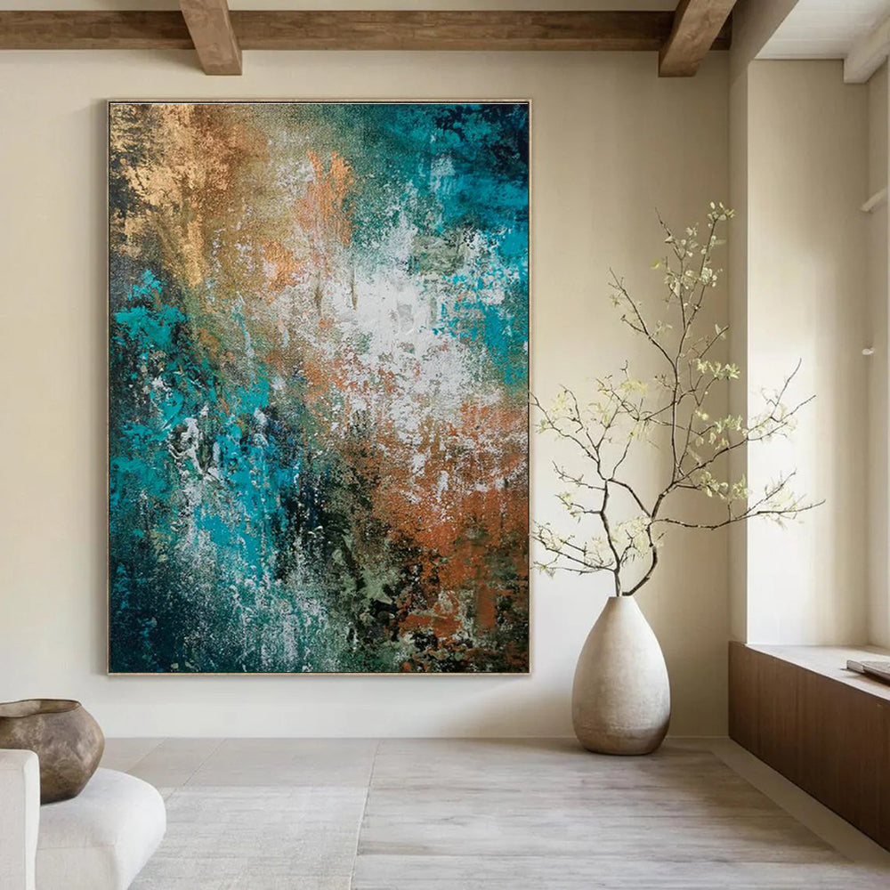 Giant Custom Handmade Abstract Painting for Pottery Studios  DLZ0018