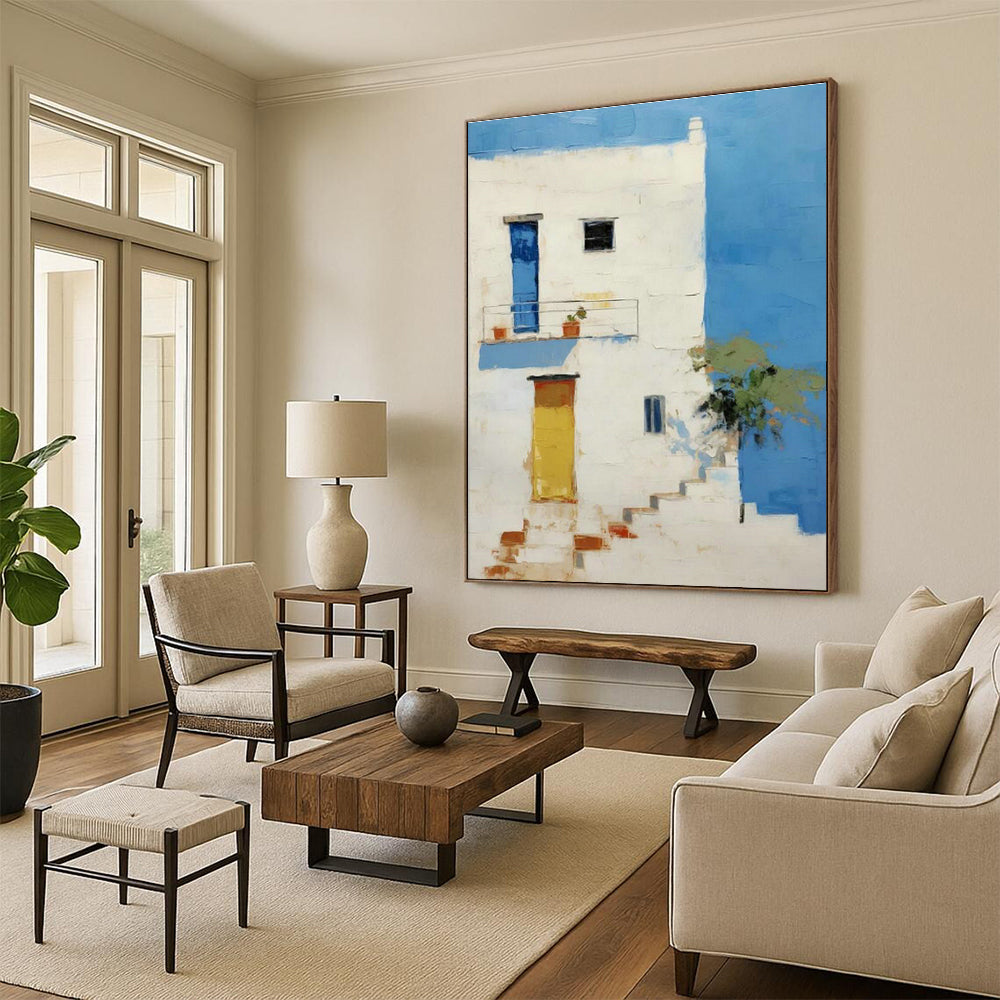 Oversized Custom Hand-Painted Abstract Canvas for Virtual Interior Design Showrooms  DLZ0114