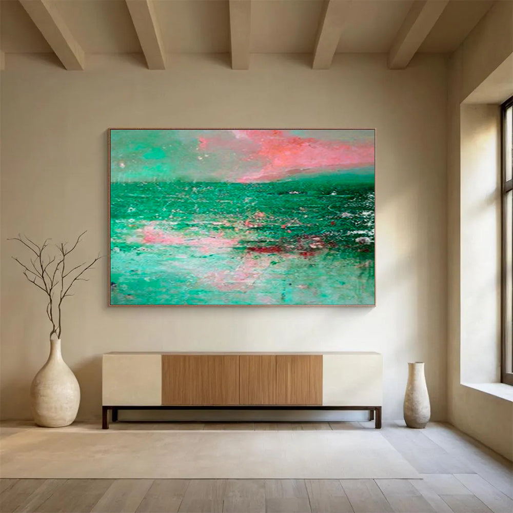 Large Custom Abstract Hand-Painted Art for Sports Medicine Clinic DLZ2782