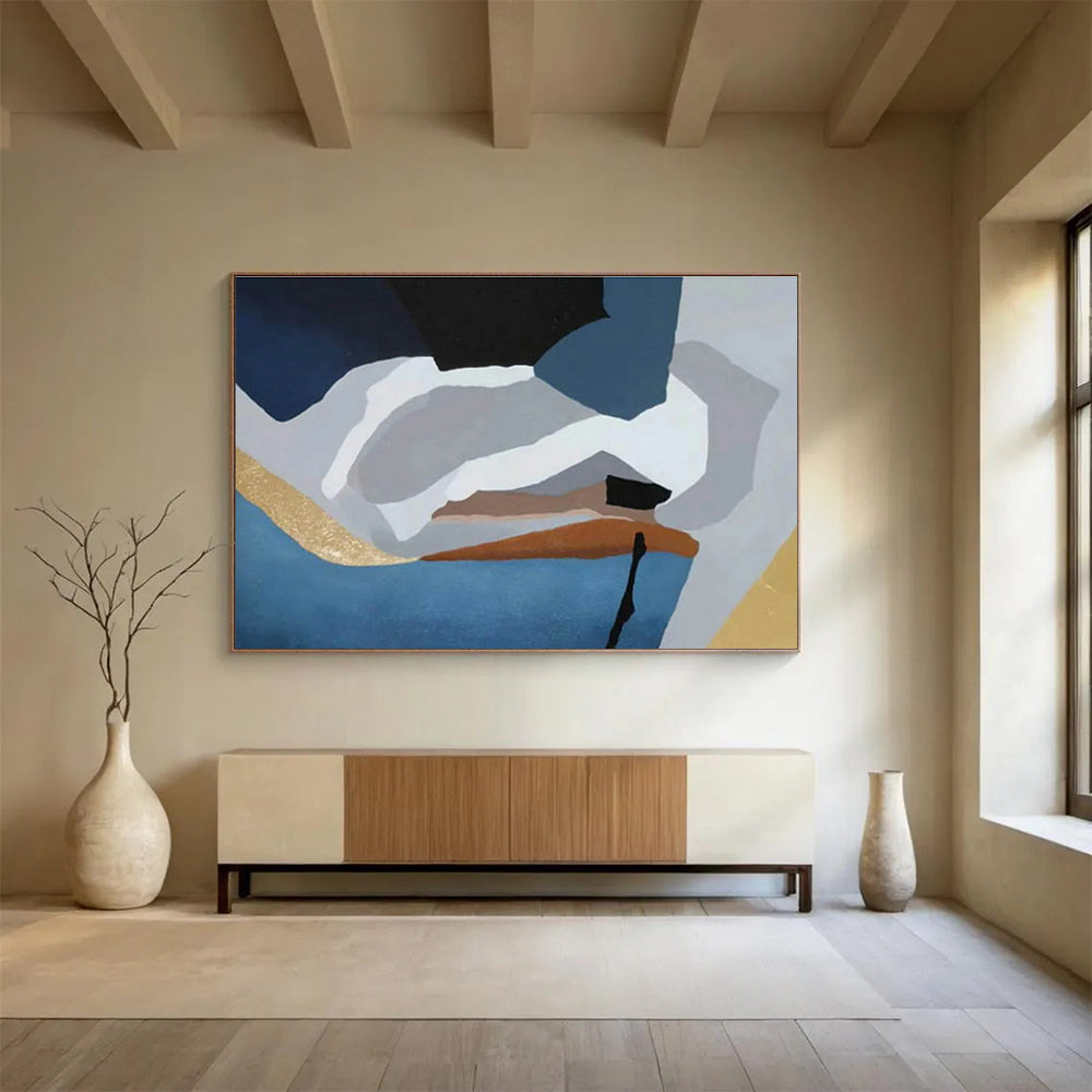 Tailored Hyper-Speed Maglev Maintenance Facility Giant Abstract Hand Painting DLZ2557
