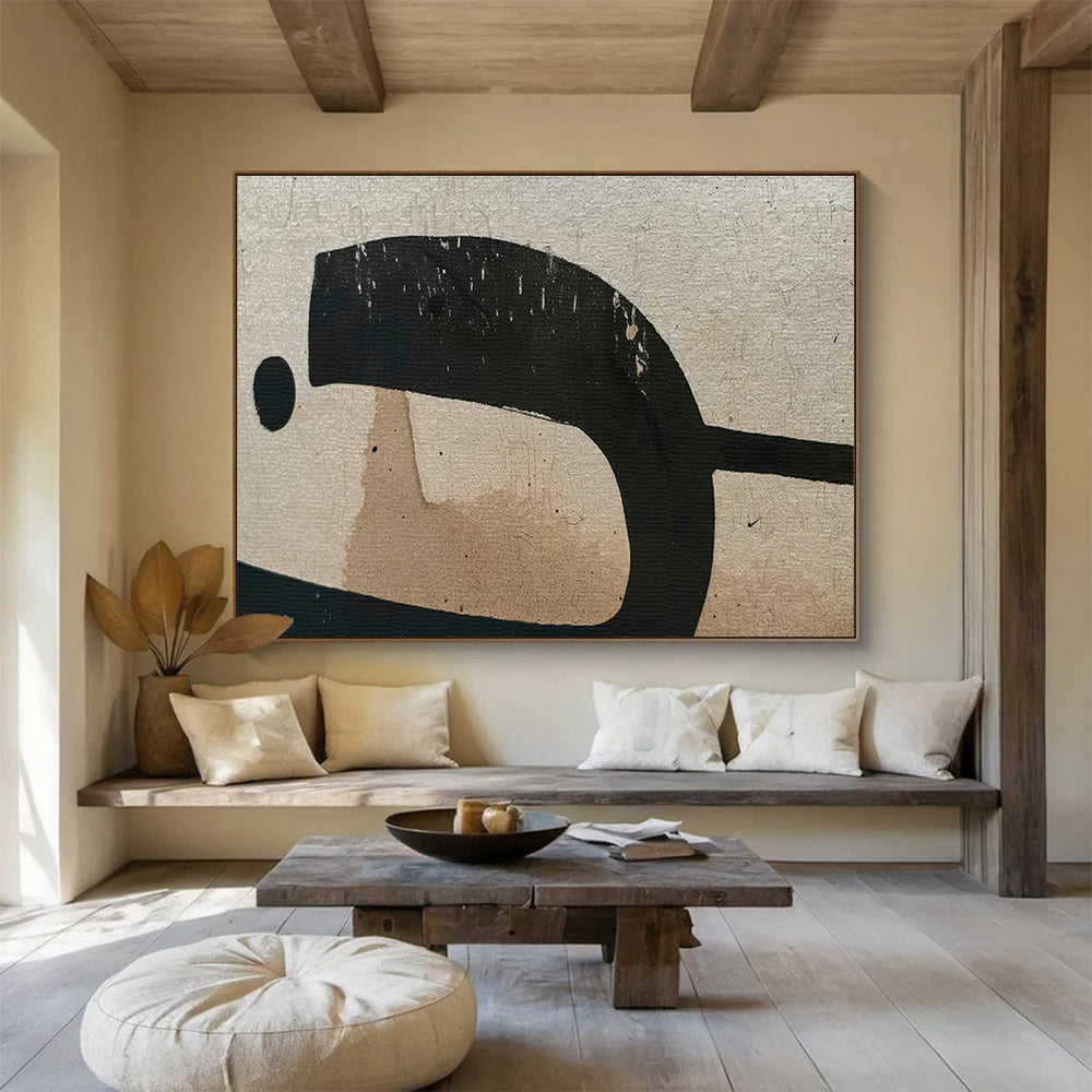 Custom Giant Abstract Hand Painting for Antarctic Fossil Dig Site Mess Hall DLZ2971