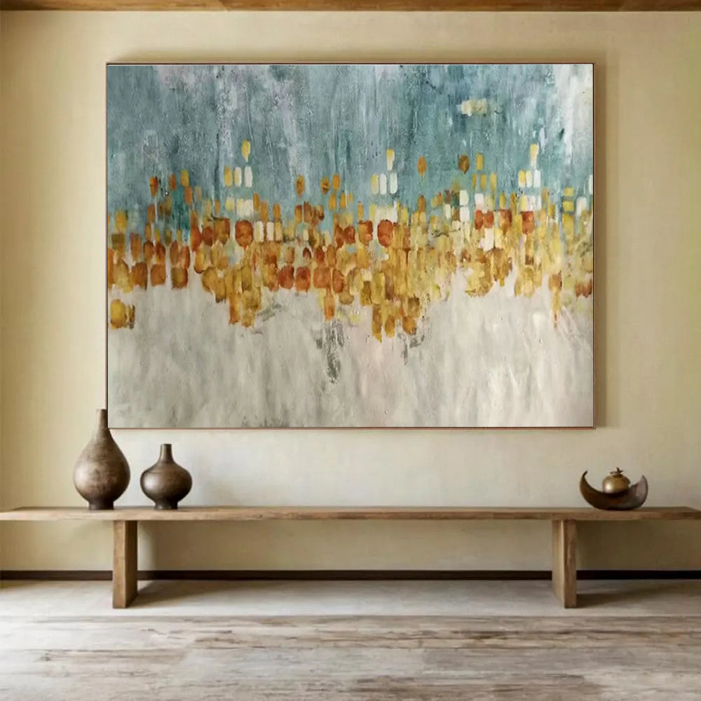 Oversized Hand-Painted Abstract Canvas, Bold Expressive Art for Hotel Lobbies DLZ3225