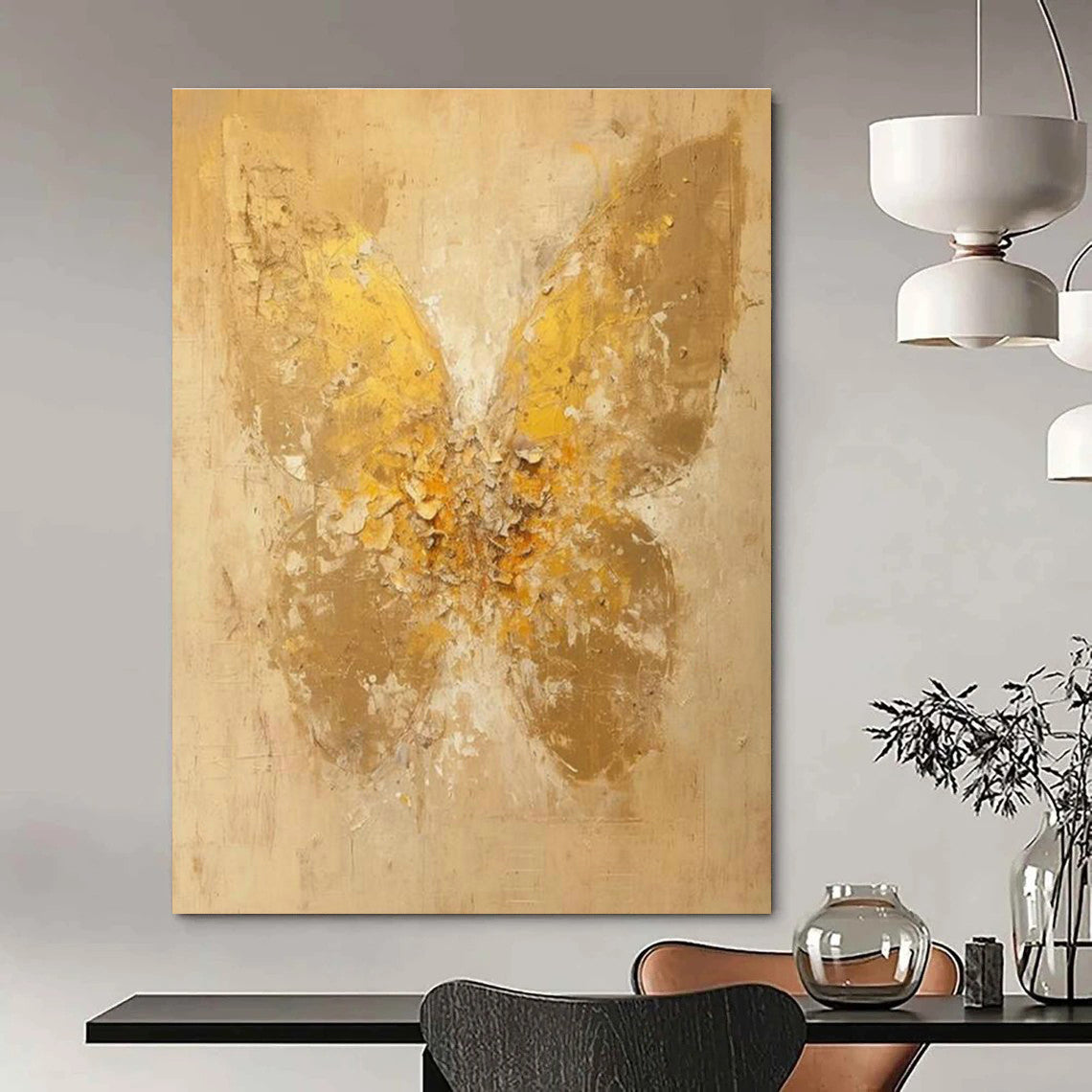 Large-Scale Custom Hand-Painted Abstract Artwork - Artistic Rhythms for African Dance Studios  DLZ0341