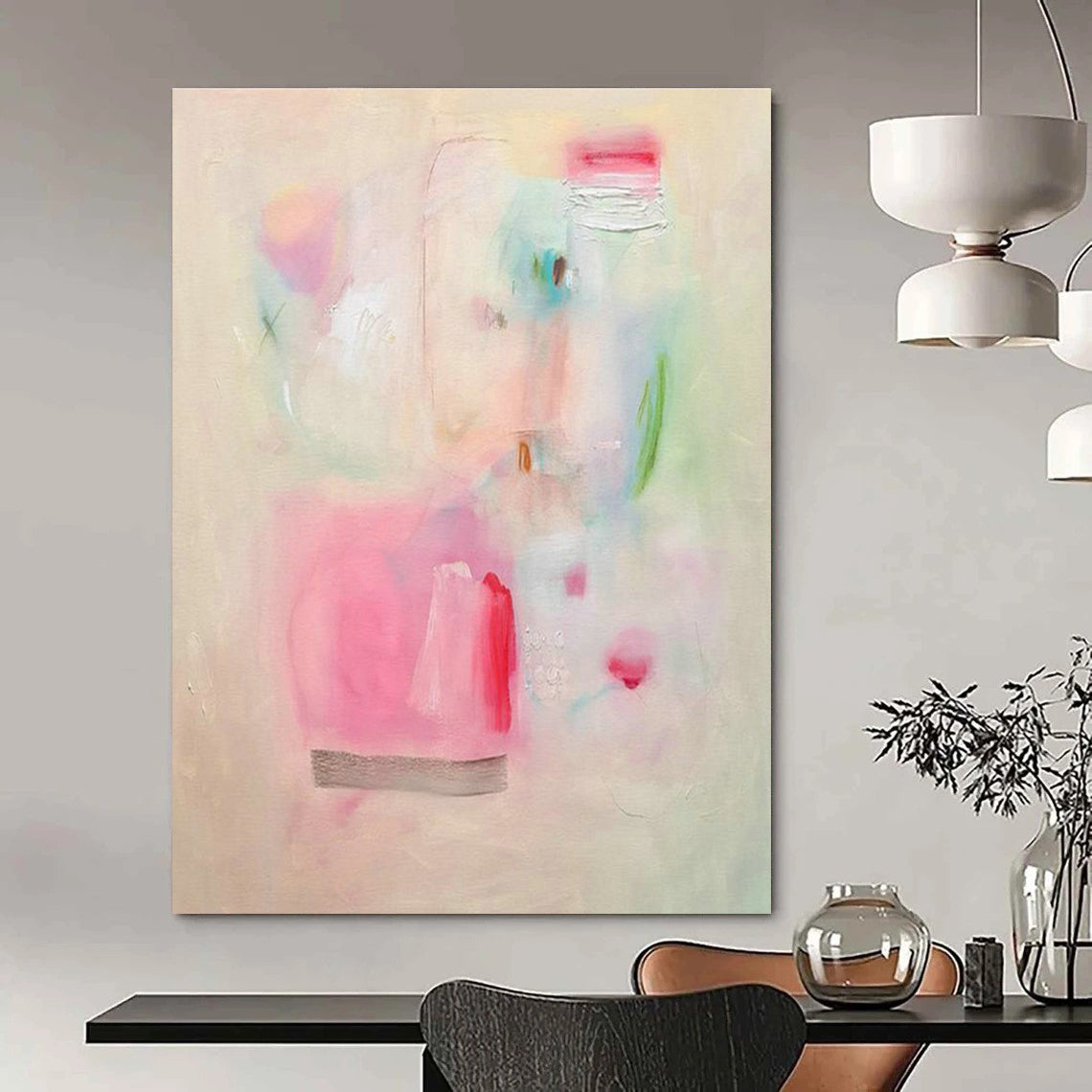 Large Custom Hand-Painted Abstract Artwork - Captivating Decoration for Event Halls  DLZ0148