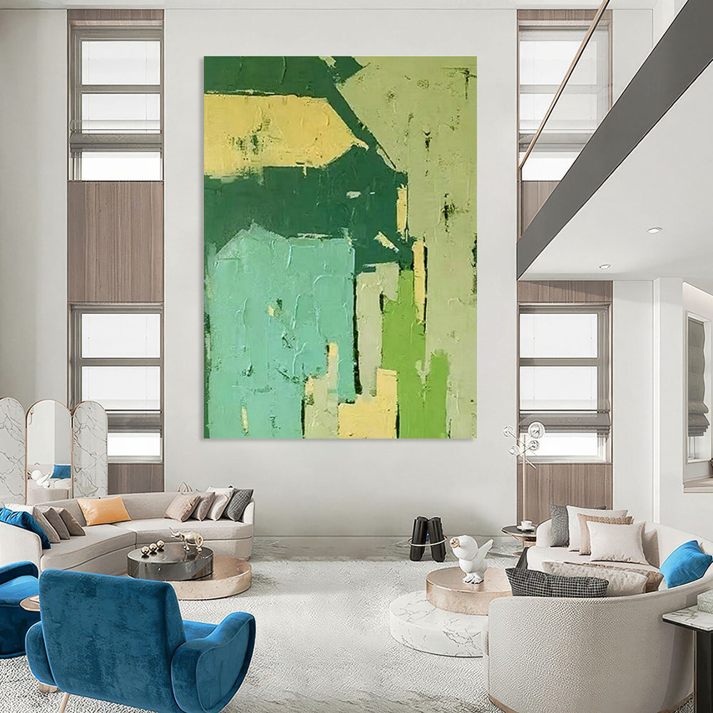 Immense Custom Hand-Painted Abstract Painting - Scientific Innovation for Nanotechnology Research Labs  DLZ0282