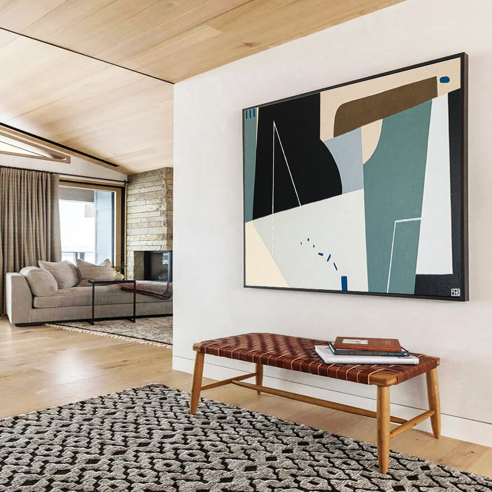 Large-Size Custom Abstract Hand Painting for Antarctic Research Drilling Station Laboratory DLZ2937