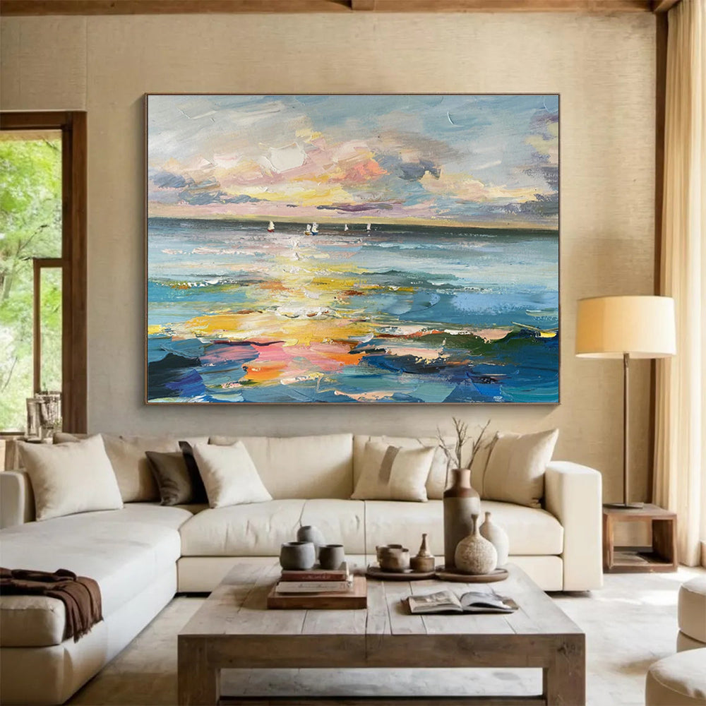 Bespoke Equestrian Center Oversized Hand-Painted Art