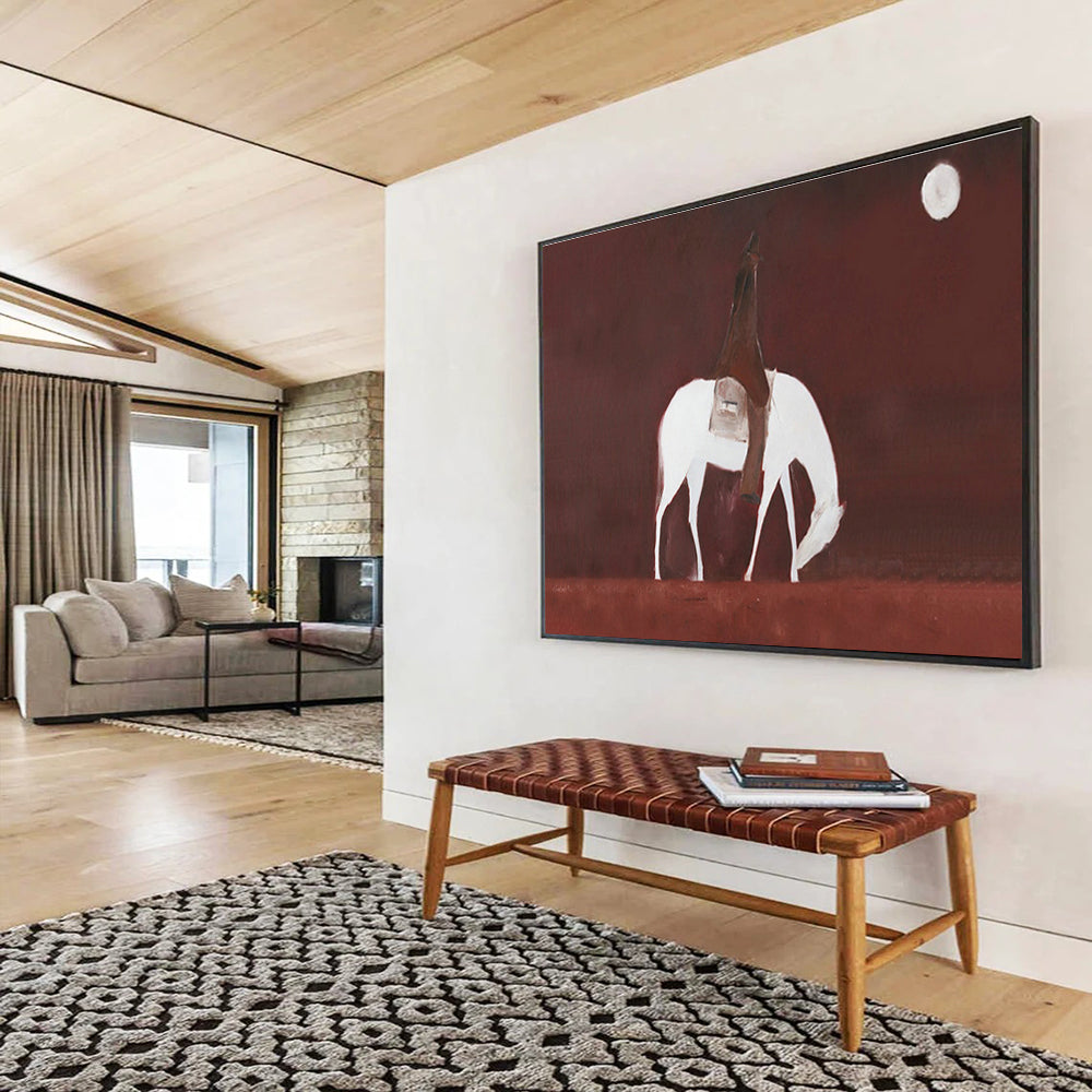Custom-Made Giant Abstract Hand Painting for Deep-Sea Mineral Exploration Data Analysis Center DLZ3116