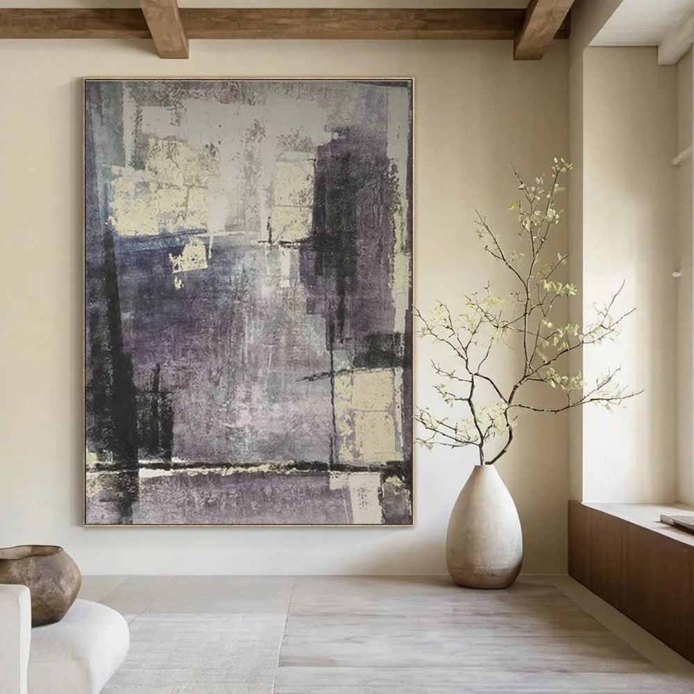 Grand Custom Hand-Painted Abstract Canvas - Inspiring Atmosphere for Coding Bootcamps  DLZ0188