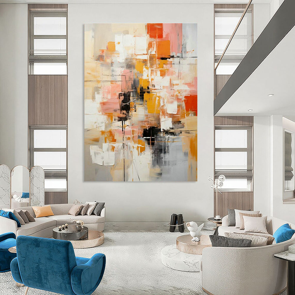 Immense Custom Hand-Painted Abstract Painting - Quantum Realms for Physics Lecture Halls  DLZ0342