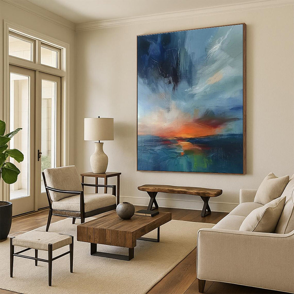 Large-Scale Custom Hand-Painted Abstract Painting - Creative Decoration for Children's Rooms  DLZ0124