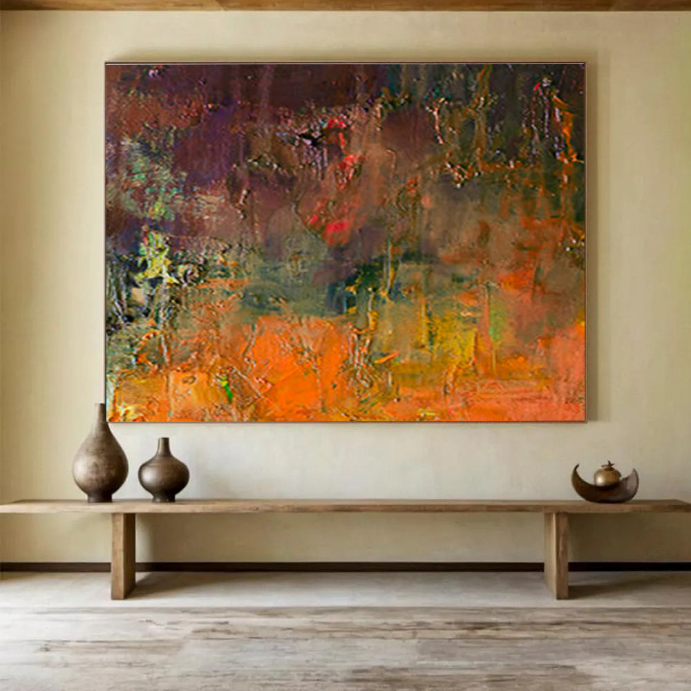 Custom Giant Abstract Hand Painting for Woodworking Shop DLZ2754