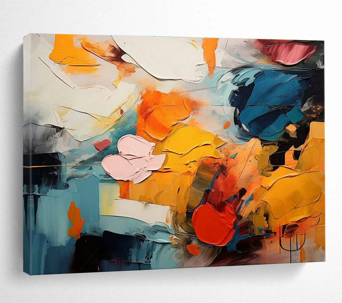 Customized Large Abstract Hand Painting for Antarctic Marine Microbial Enzyme Activity and Function Research Base DLZ3215
