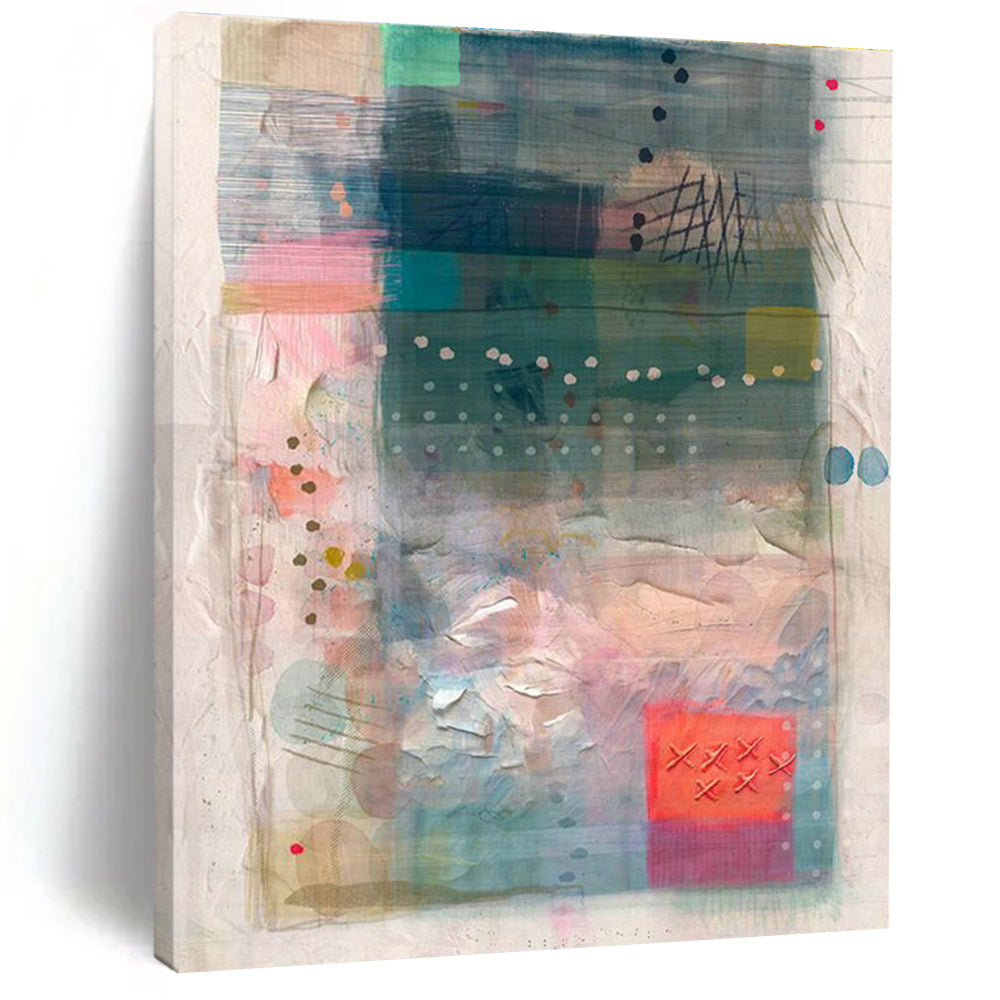 Oversized Custom Hand-Painted Abstract Canvas - Stunning Centerpiece for Art Galleries  DLZ0156